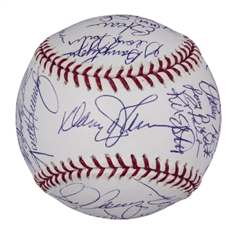 1986 New York Mets World Series Champion Team Signed Official World Series Baseball With 34 Signatures Including Carter, Strawberry and Hernandez (JSA)